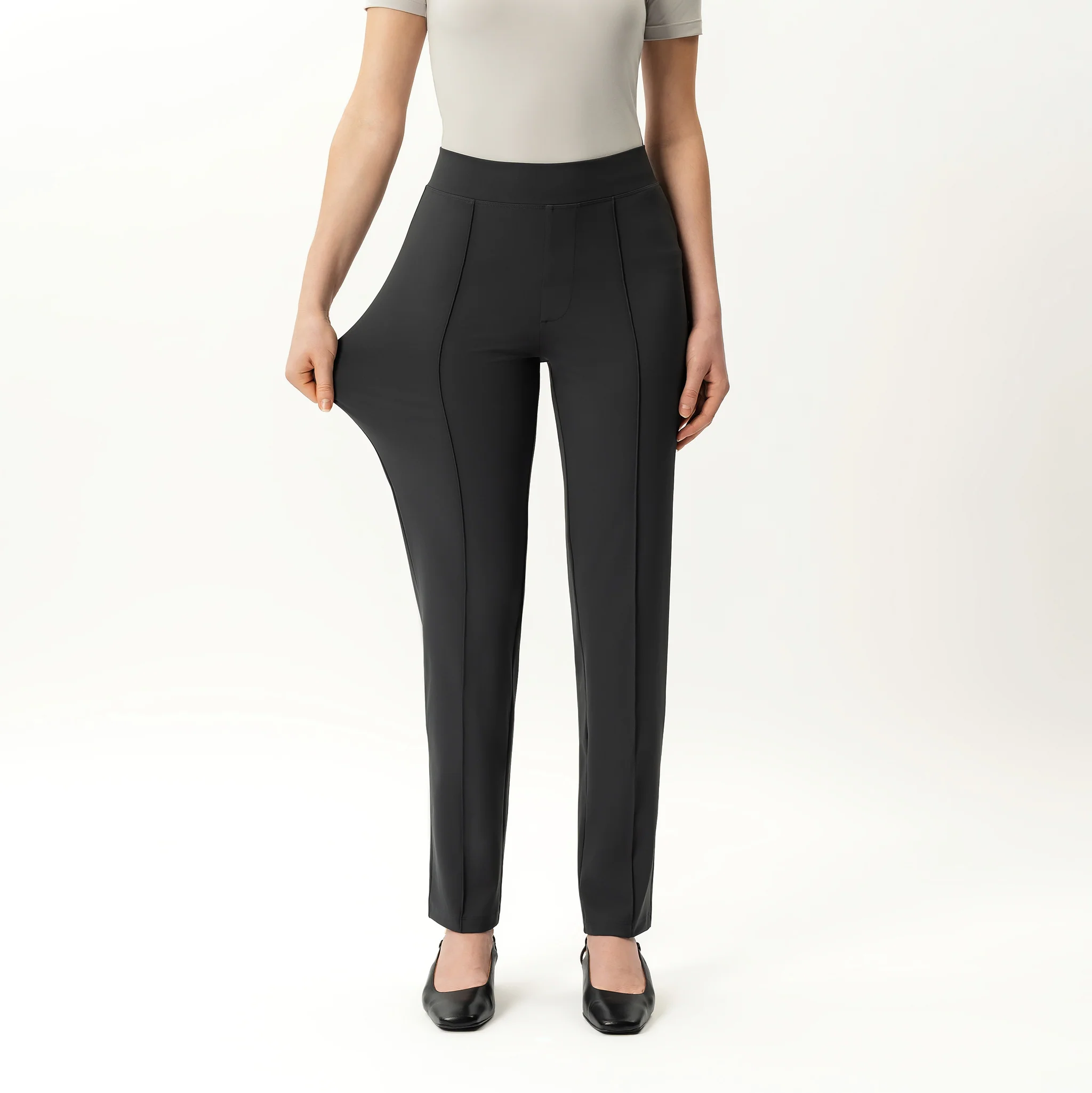 Asana Slim Front Crease Trouser - Image 6